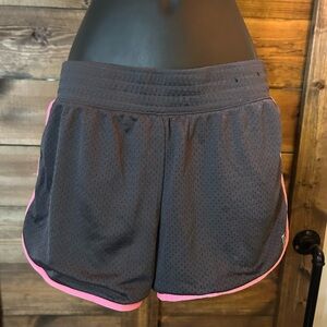 Fila Women's Athletic Shorts in Charcoal and Pink